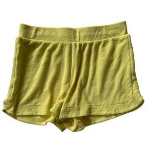 Yellow Terry Cloth Shorts
